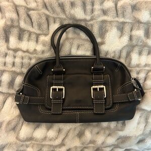 Michael Kors Black Satchel with Silver Accents